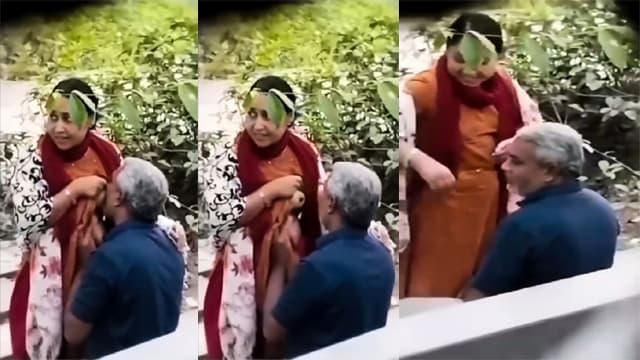 Park Aunty Old Man – Boobs Sucking Hard MMS